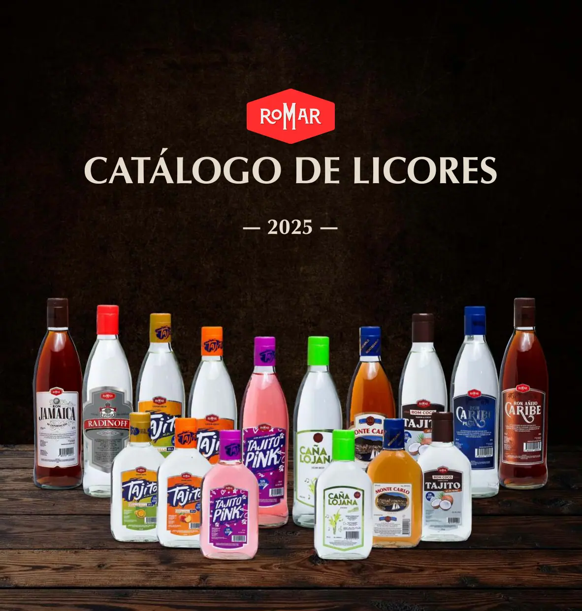 Página 1 del catálogo de Licores Romar